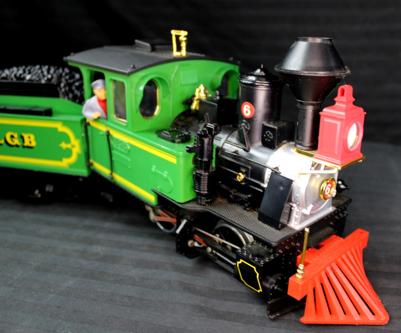 LGB #2017D Green 0-4-0 #6 LOCO with Power Tender & Original Box MINTY 1987