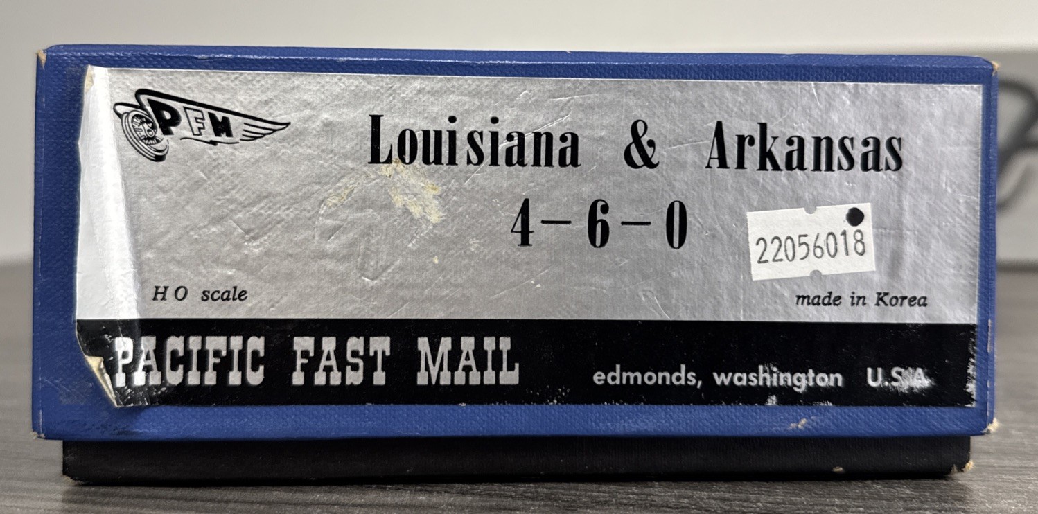 Pacific Fast Mail HO Brass Ten Wheeler Louisiana & Arkansas 4-6-0 Unpainted/LNIB