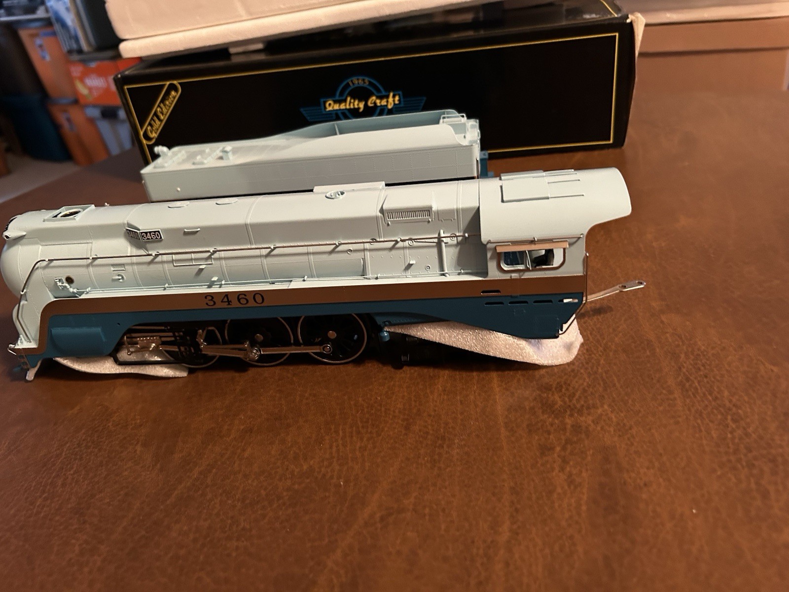 Weaver Gold Edition O Brass 3 Rail Santa Fe Blue Goose Hudson 4-6-4 MIB