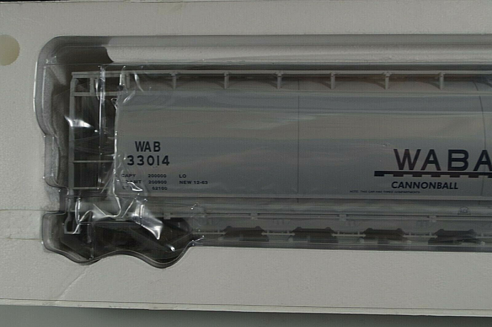 ATLAS ACF 3-BAY CYLINDRICAL HOPPER WABASH #6336-1 0 SCALE NIB TRUE 1/4″ SCALE