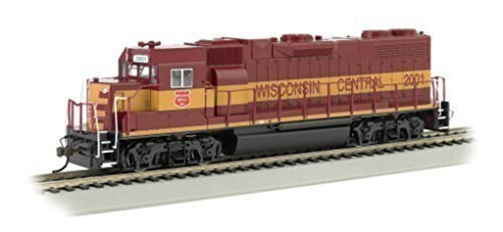 Bachmann 61712 HO Scale EMD GP38-2 #2001Diesel Wisconsin Central Locomotive