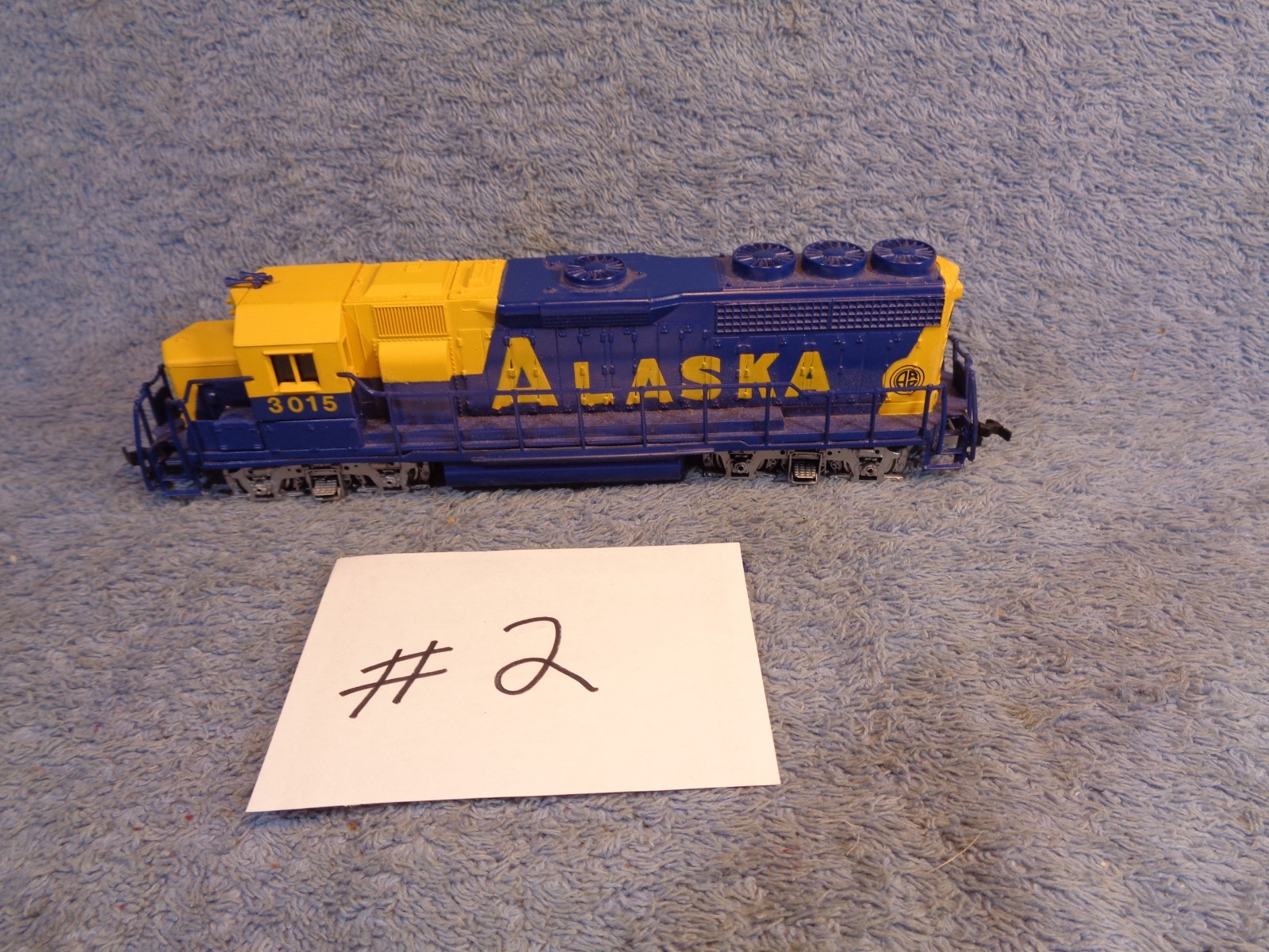 Vtg ALASKA RR ARR BACHMANN HO Model Train # 3015 Locomotive Lot Blue & Yellow