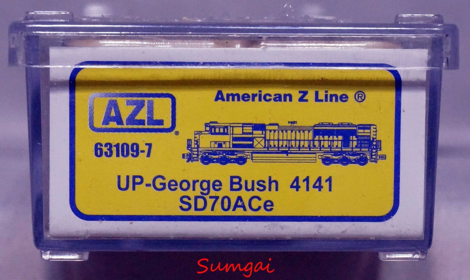 AZL 63109-7 UP Heritage George Bush 4141 SD70Ace Loc WEATHERED Z Scale Z Gauge