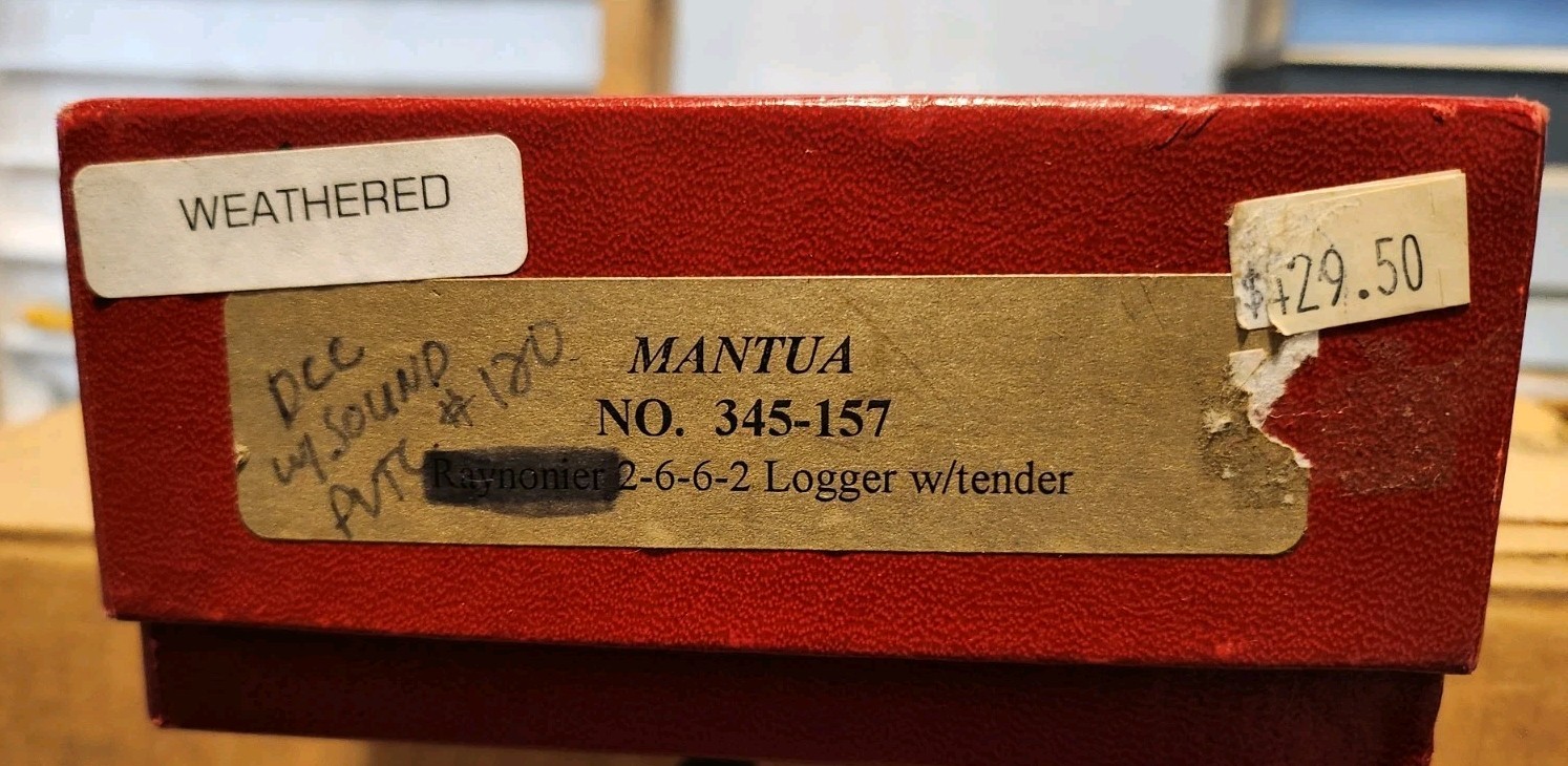 Mantua DCC With Sound HO 2-6-6-2 Pine Valley Timber Company Weathered Mint!