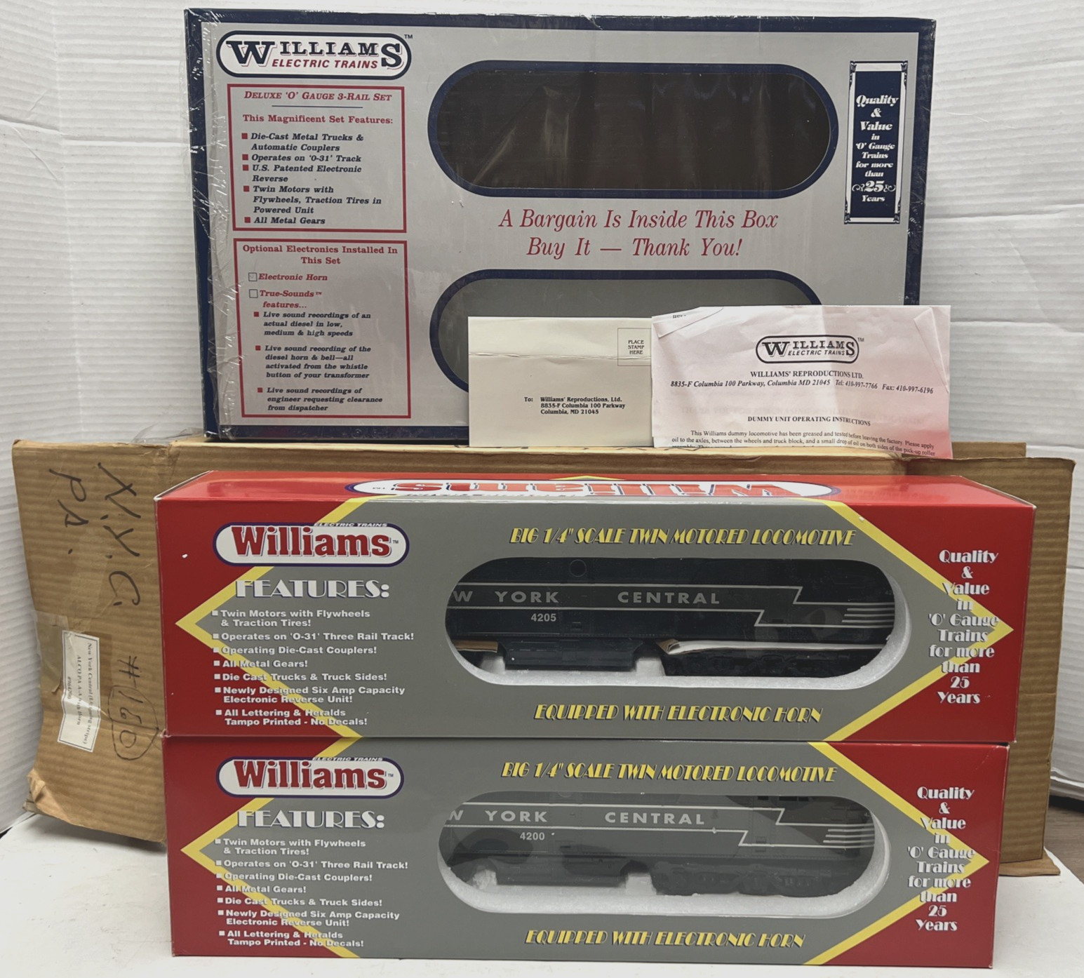 WILLIAMS #964200 NYC LIGHTNING STRIPE ALCO PA A-A POWER AND DUMMY WITH HORN NEW