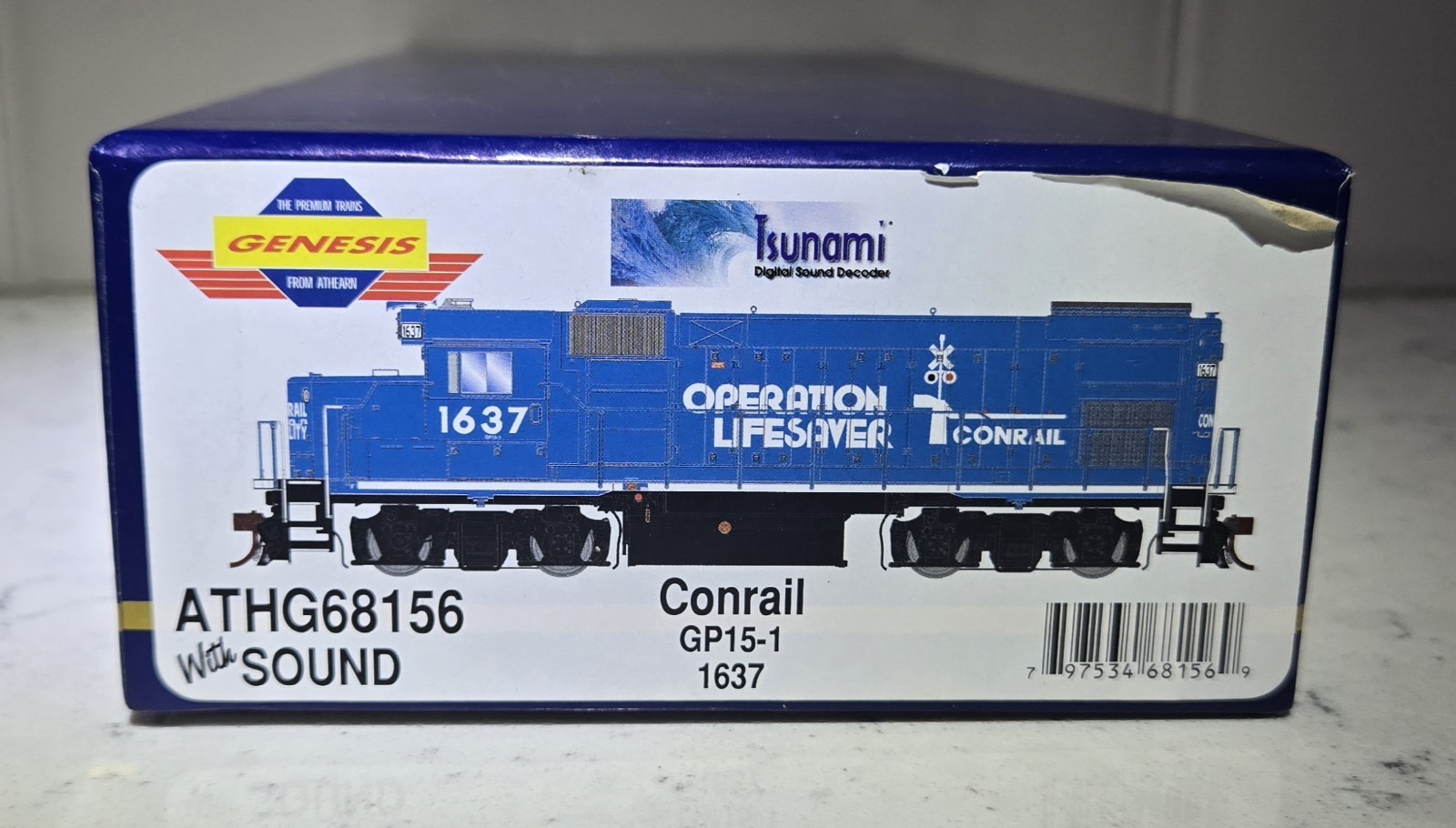 Athearn Genesis HO Scale Conrail Operation Lifesaver GP15-1 #1637 with DCC/Sound