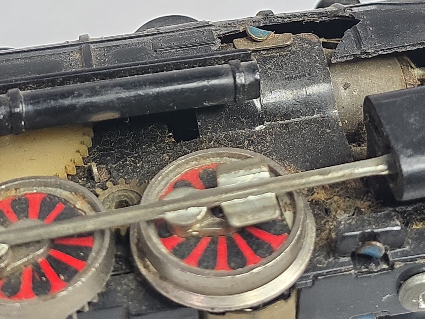 As Is Parts Japan HO Scale Plastic TIN Litho 0-6-0 Steam Motor Works Gear Damage