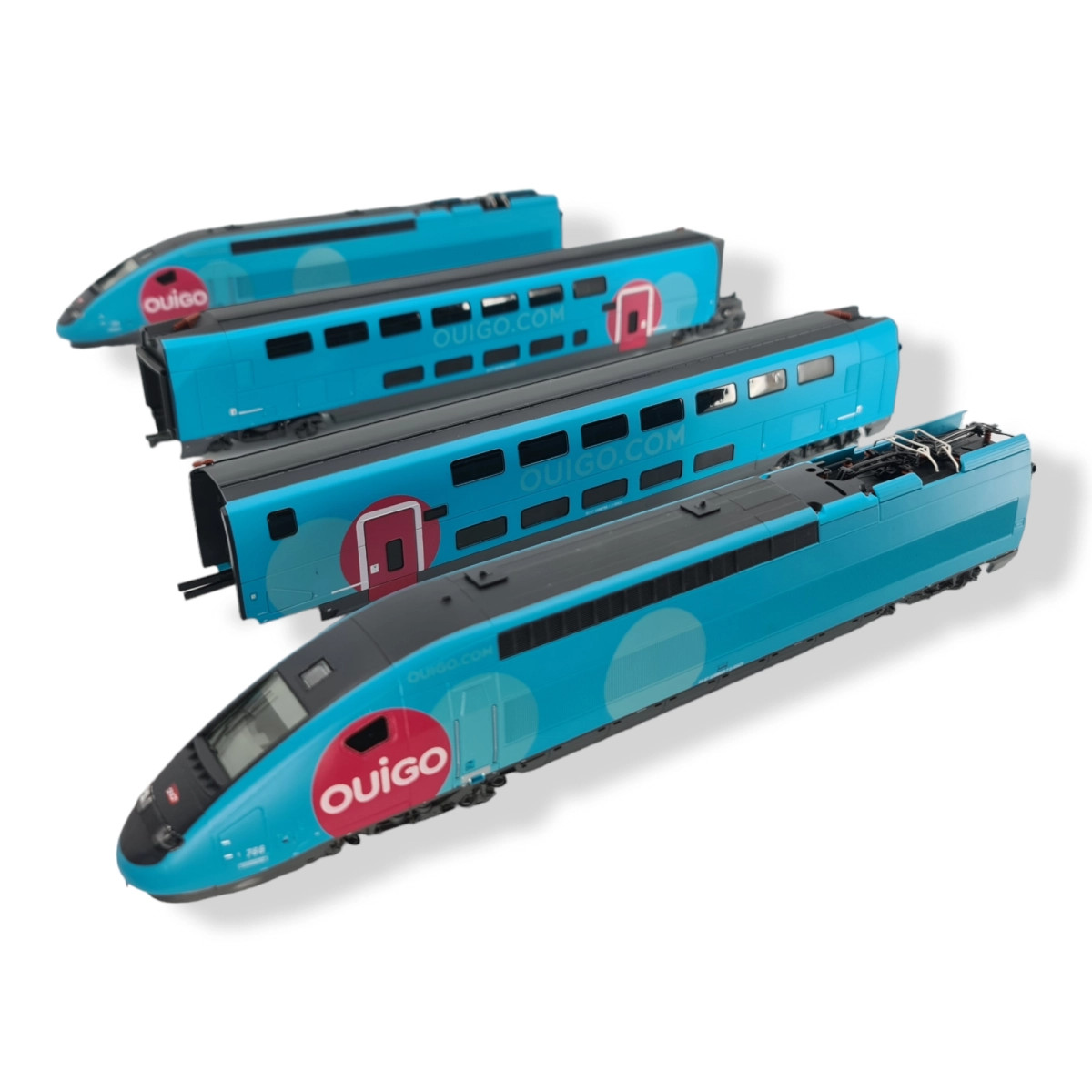Jouef HJ2413S TGV Duplex Ouigo Blue Livery, Set Of 4 Elements DCC Sound