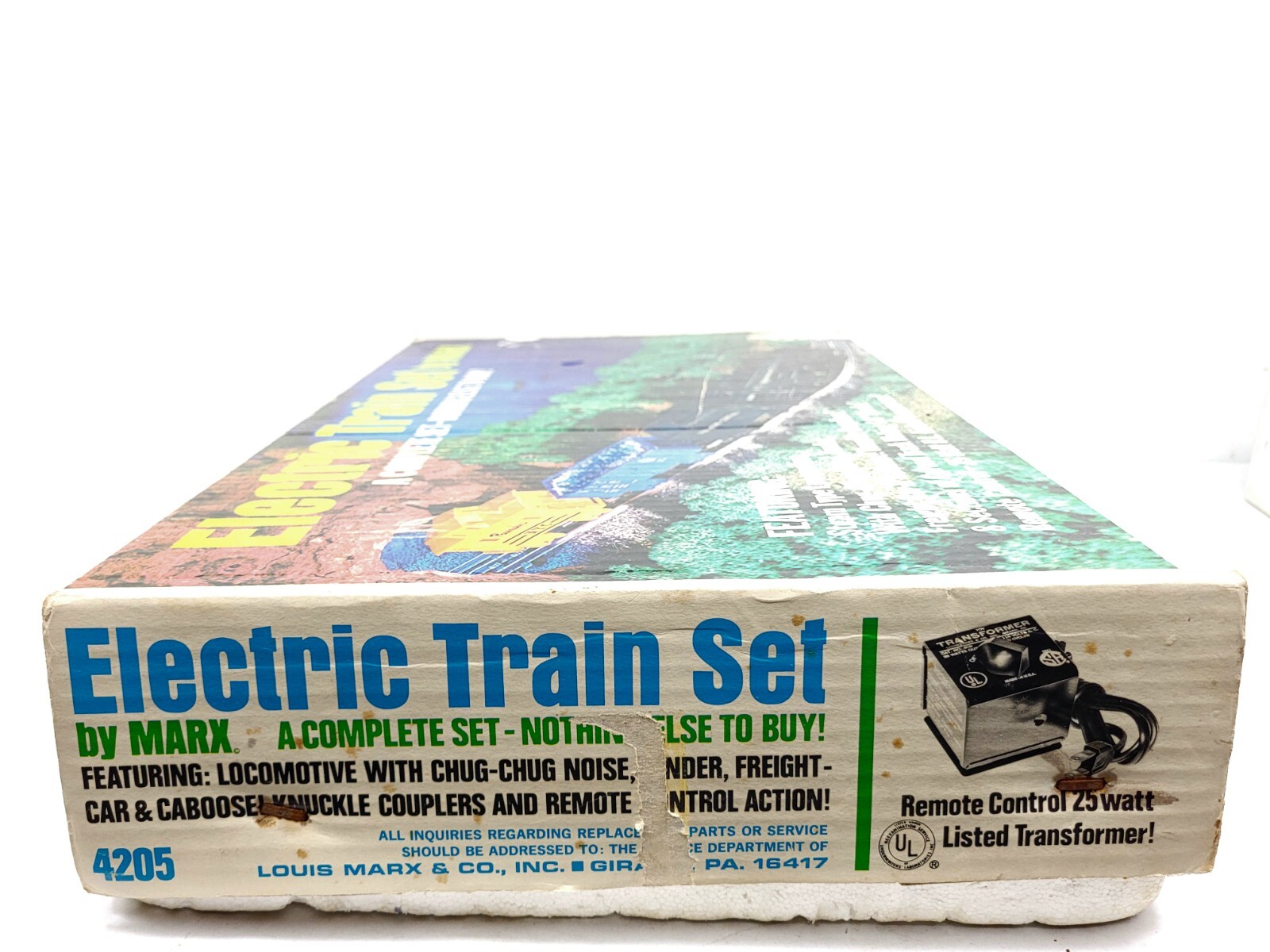 MARX 4205 Electric Set Locomotive 490 Tender 715100 Gondola, Caboose O Ga w/Box