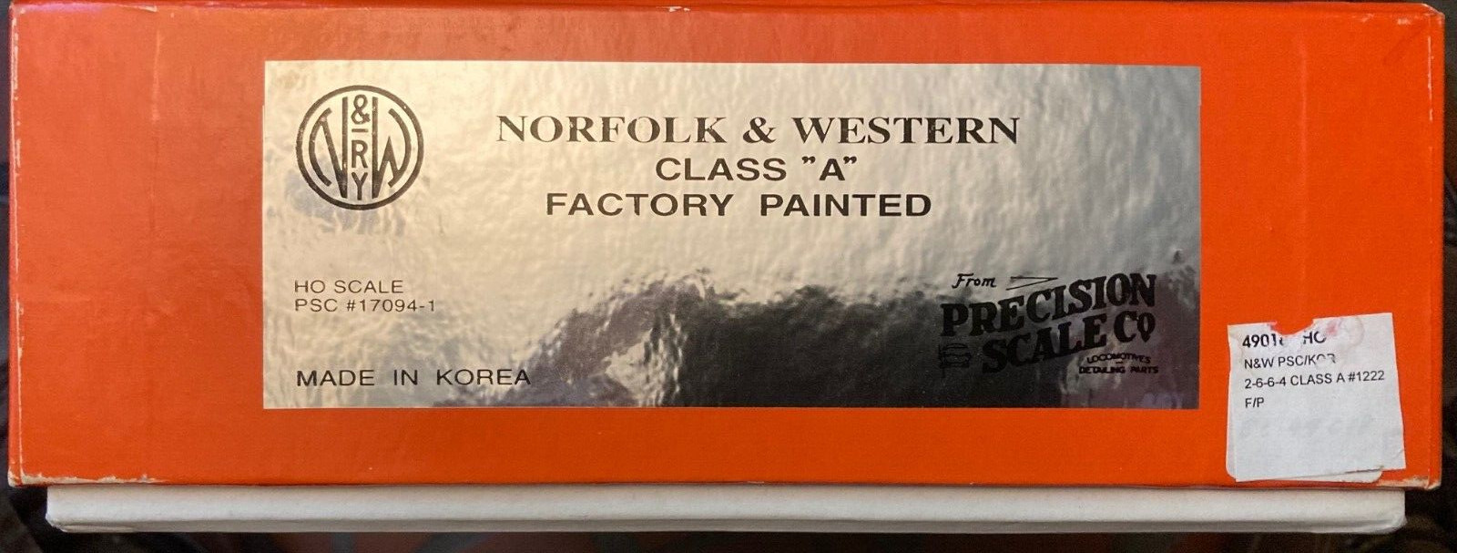 Norfolk & Western 2-6-6-4 Class A Rd #1222, PSC #17094-1 Factory Ptd Brass New