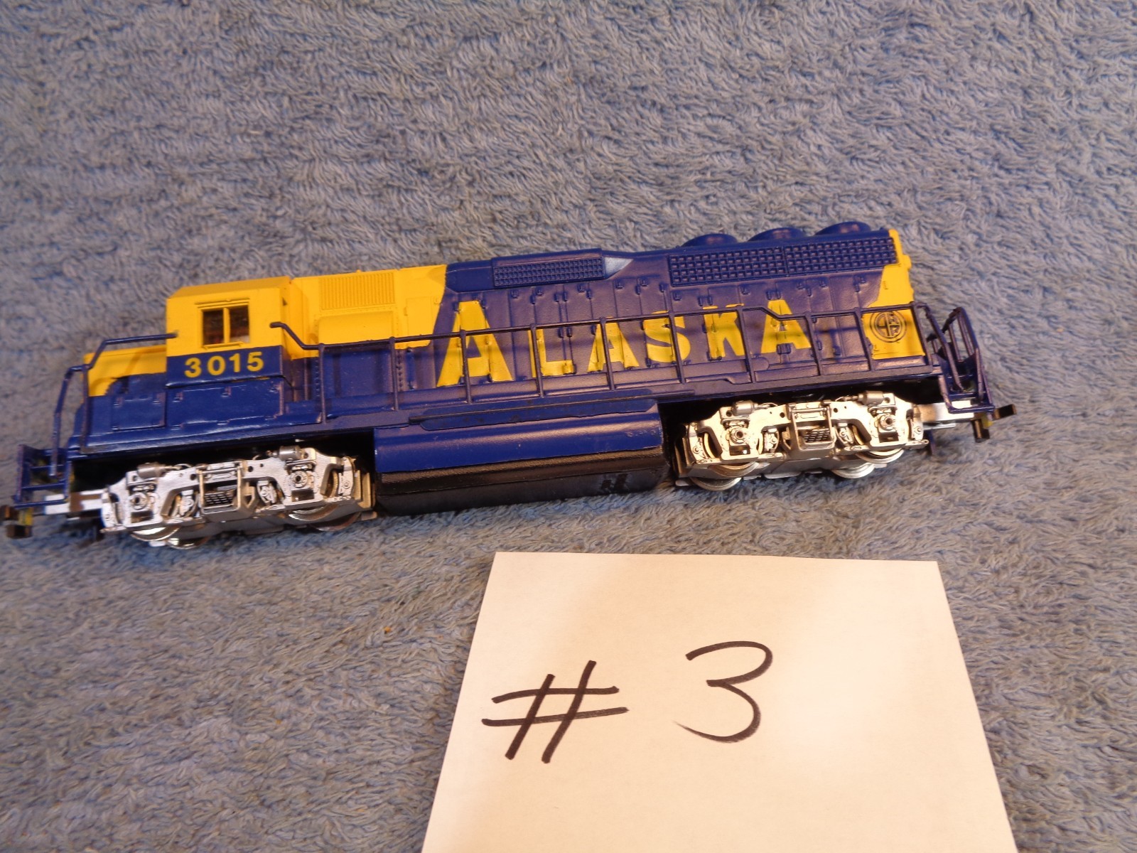 Vtg ALASKA RR ARR BACHMANN HO Model Train # 3015 Locomotive Lot Blue & Yellow