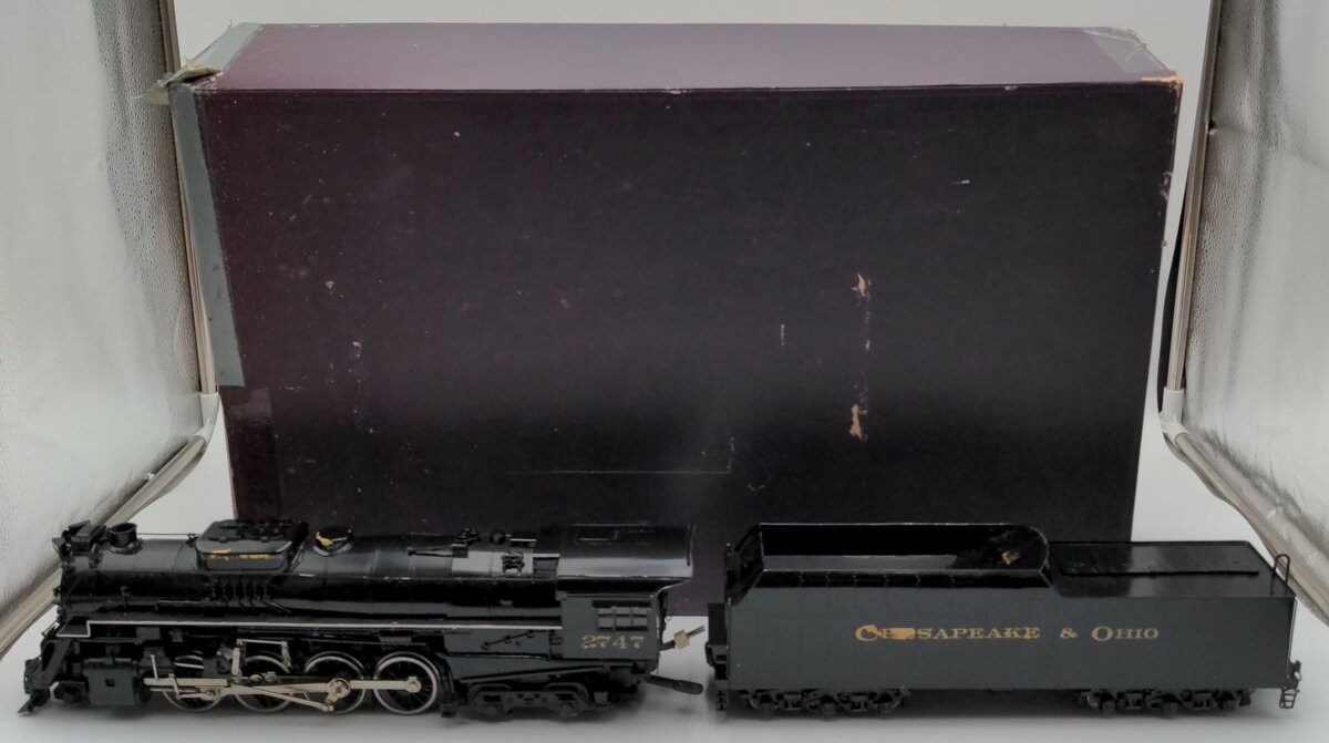 KTM Scale Models O Brass Chesapeake & Ohio Steam Locomotive #2747 Custom/Box