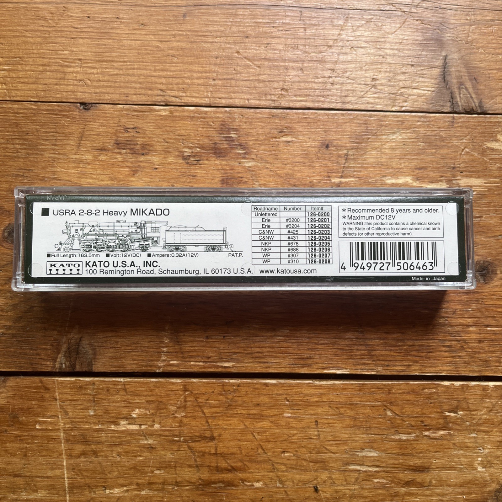 Kato 126-0203 Heavy Mikado C&NW #425 Steam Locomotive New In Box USRA 2-8-2