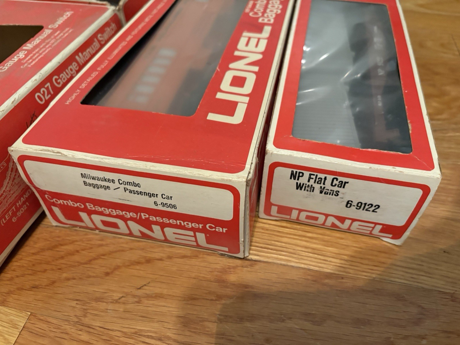 Lot of 4 Vintage LIONEL Trains 027 Gauge- 6-9122, 6-9506, 6-5021, 6-5022 in Box