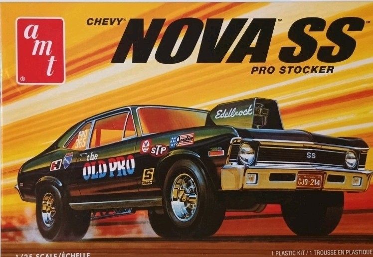 AMT 1/25 1972 Chevy Nova SS Pro Stocker Plastic Model Kit Brand New