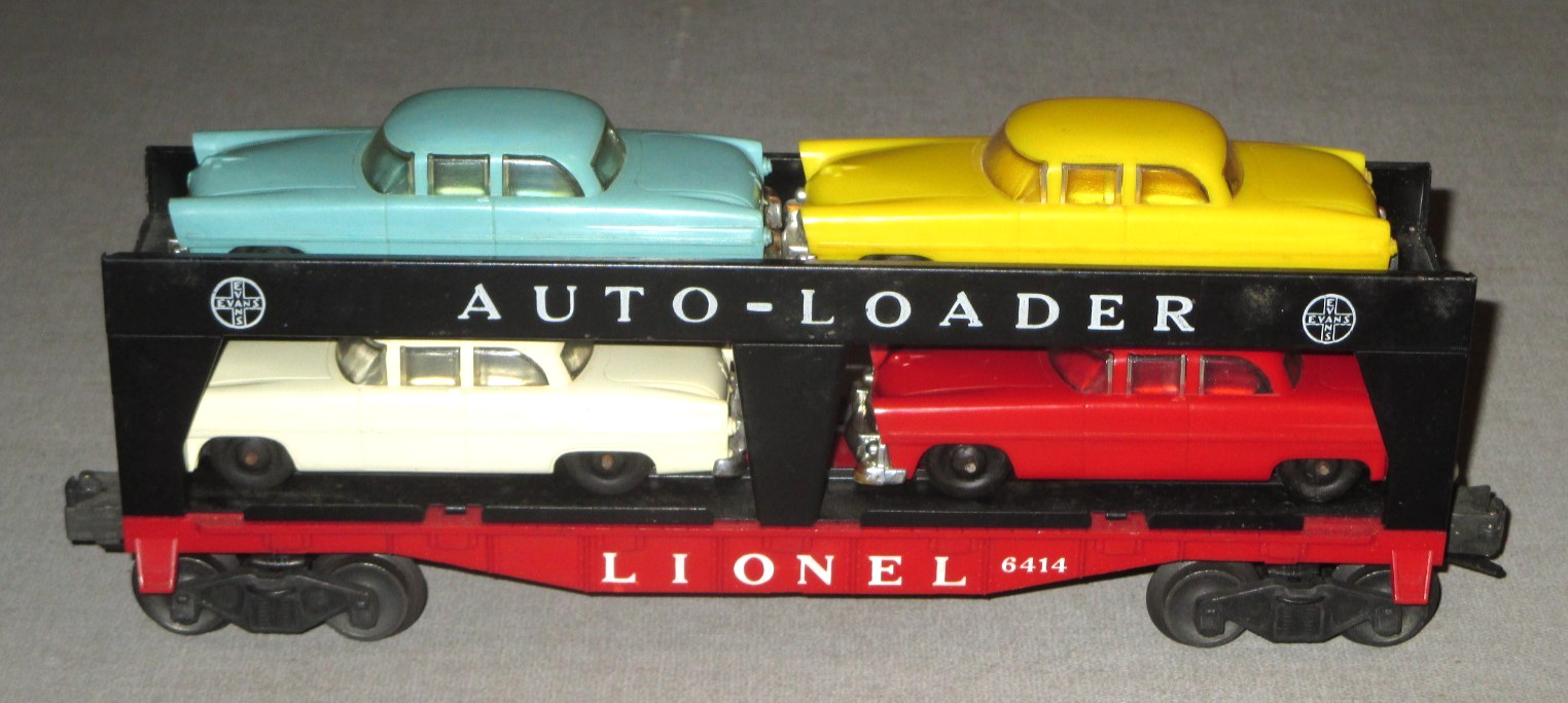 1950’S LIONEL TRAIN NO.6414- AUTOMOBILE CAR-AUTO LOADER- W RARE BOX-EXC- VINTAGE