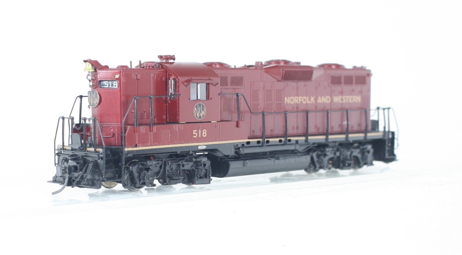 HO Brass Overland Models 5620.1 Norfolk & Western GP9 Diesel #518 Excellent