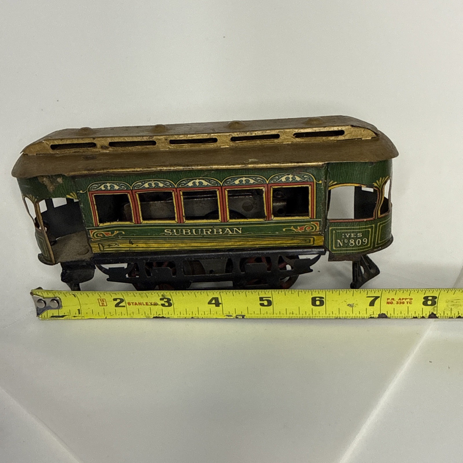 IVES #809 Pre-War Electric Suburban Trolley O Scale Litho