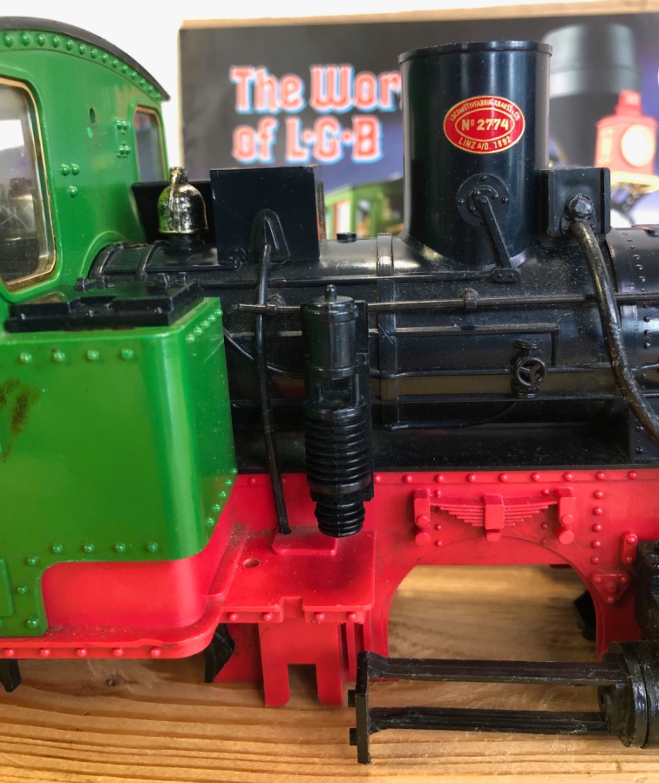 LGB G Gauge 0-4-0 Steam Locomotive Cab, Chassis, Boiler Tank w/Weight, Engineer