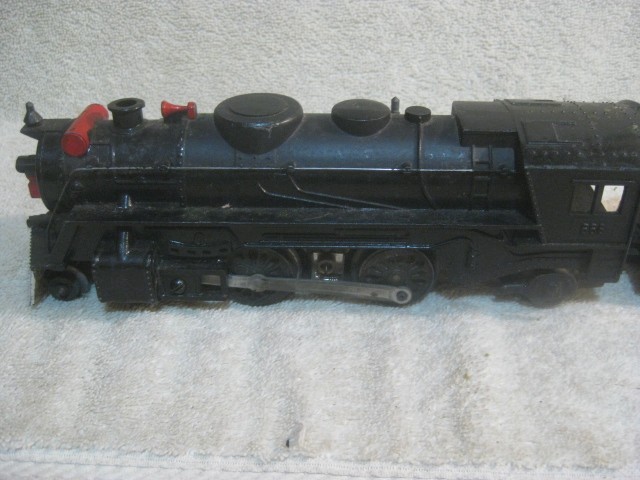Vintage MARX O-Scale # 666 Black Cast Metal 2-4-2 Steam Locomotive – TESTED