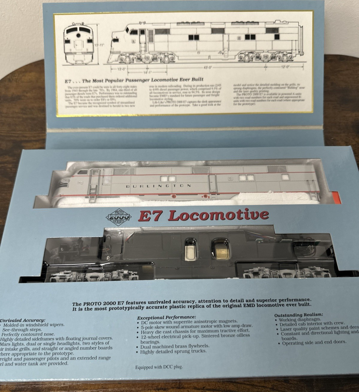 Proto 2000 HO Scale #21076 EMD E7A Locomotive – CB&Q #9920B w/Mars Light NOS!