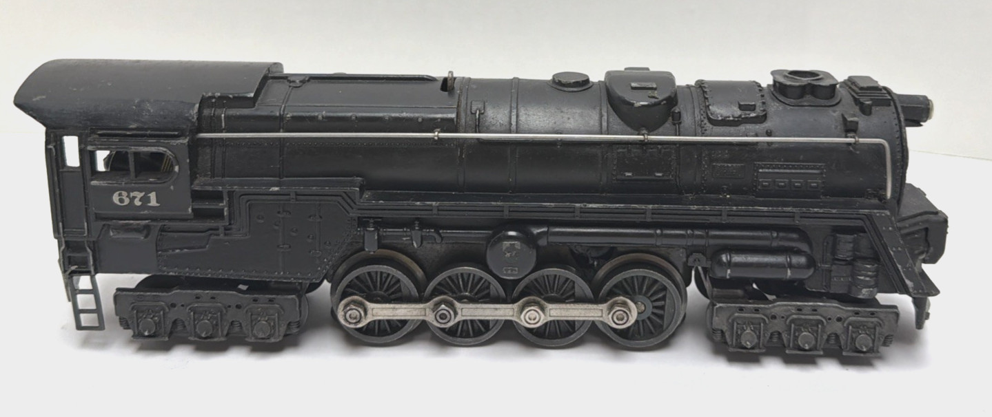 LIONEL POSTWAR O-GAUGE #671 TURBINE LOCOMOTIVE -TESTED ALL WORK GREAT-SEE PHOTOS