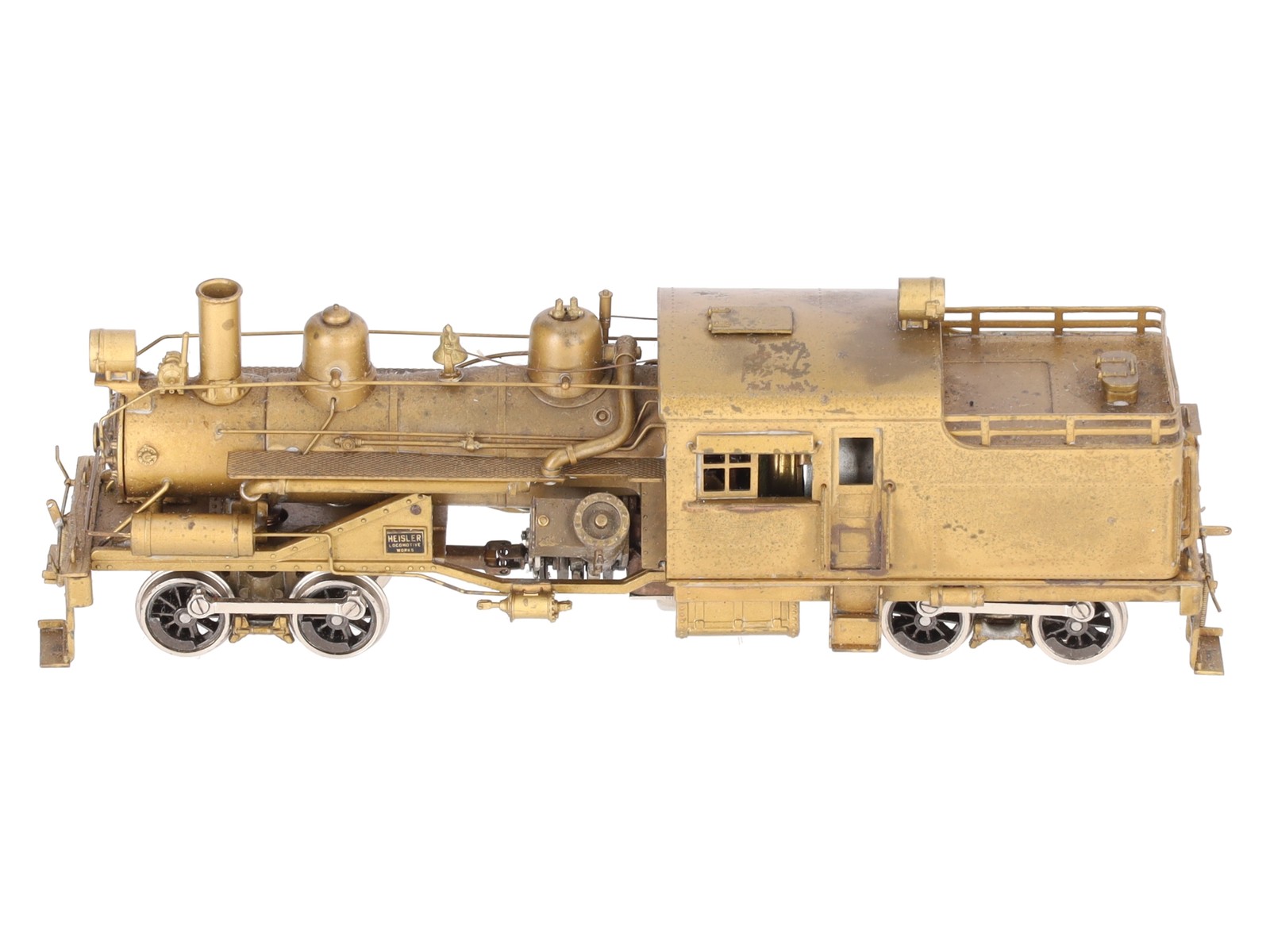 Pacific Fast Mail BRASS HO Unpainted Steam Logging Heisler 2-TRUCK Locomotive EX