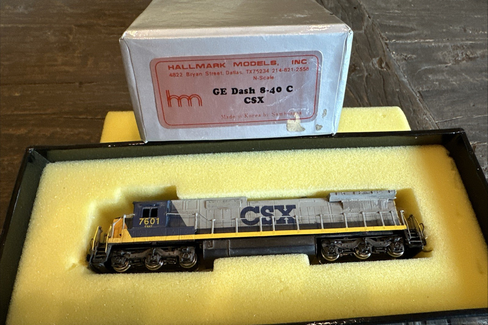 Hallmark Models N Scale Brass #594 GE Dash 8-40C CSX #7601 FP Pre-Owned Need TLC