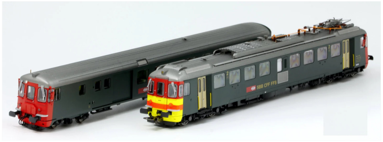 Piko HO DCC 96836 Rbe 4/4 Railcar & Cab Car SBB Seetal IV SOUND NIB