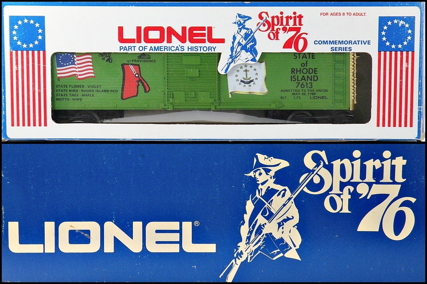Lionel 6-1776 Spirit of ’76 Set Complete w/Loco Caboose 13-Cars 1975