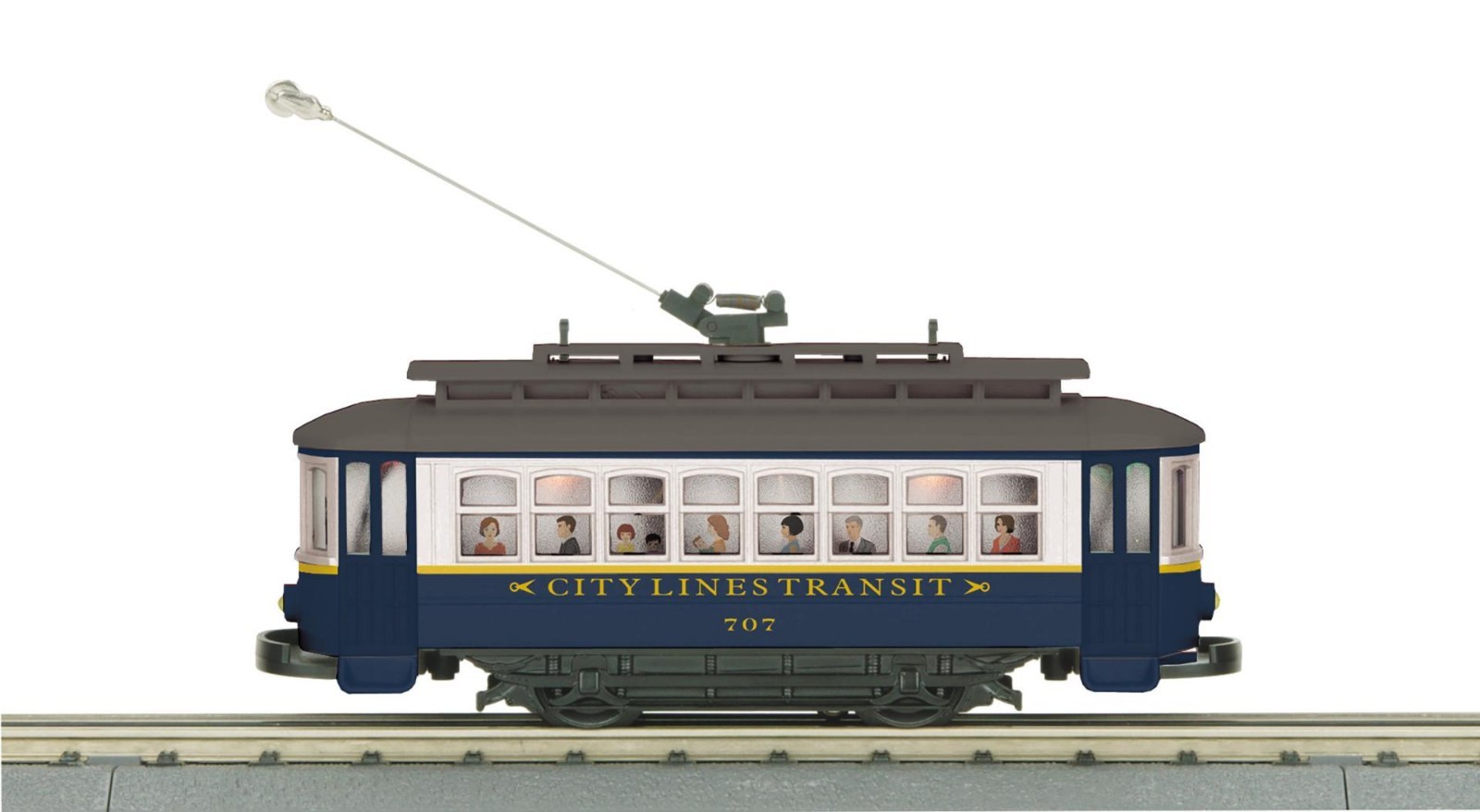 MTH RAILKING CITY LINES BUMP-N-GO TROLLEY 30-5257 #707