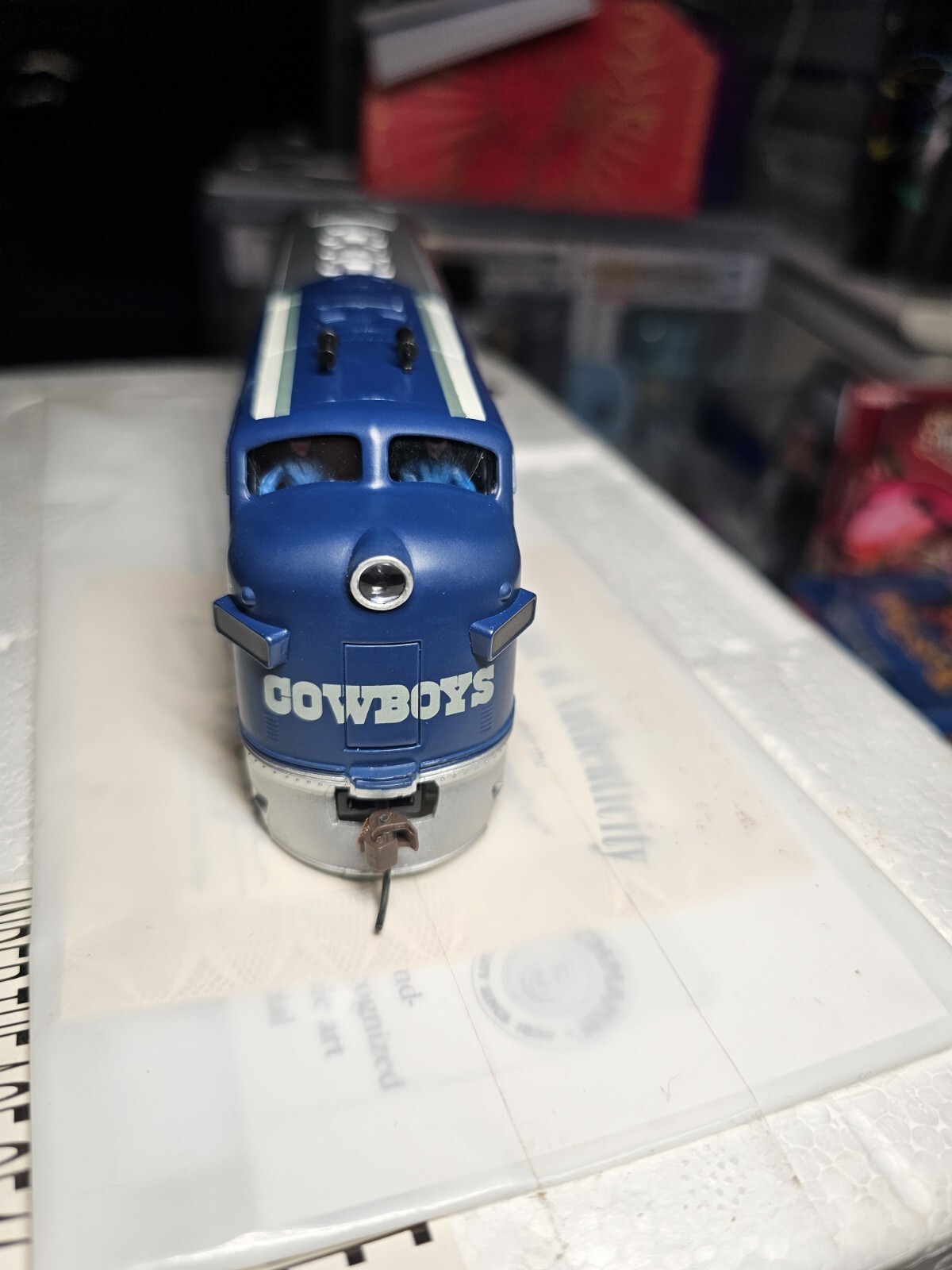 Certified authentic Hawthorne Village Dallas Cowboys train Locomotive With COA