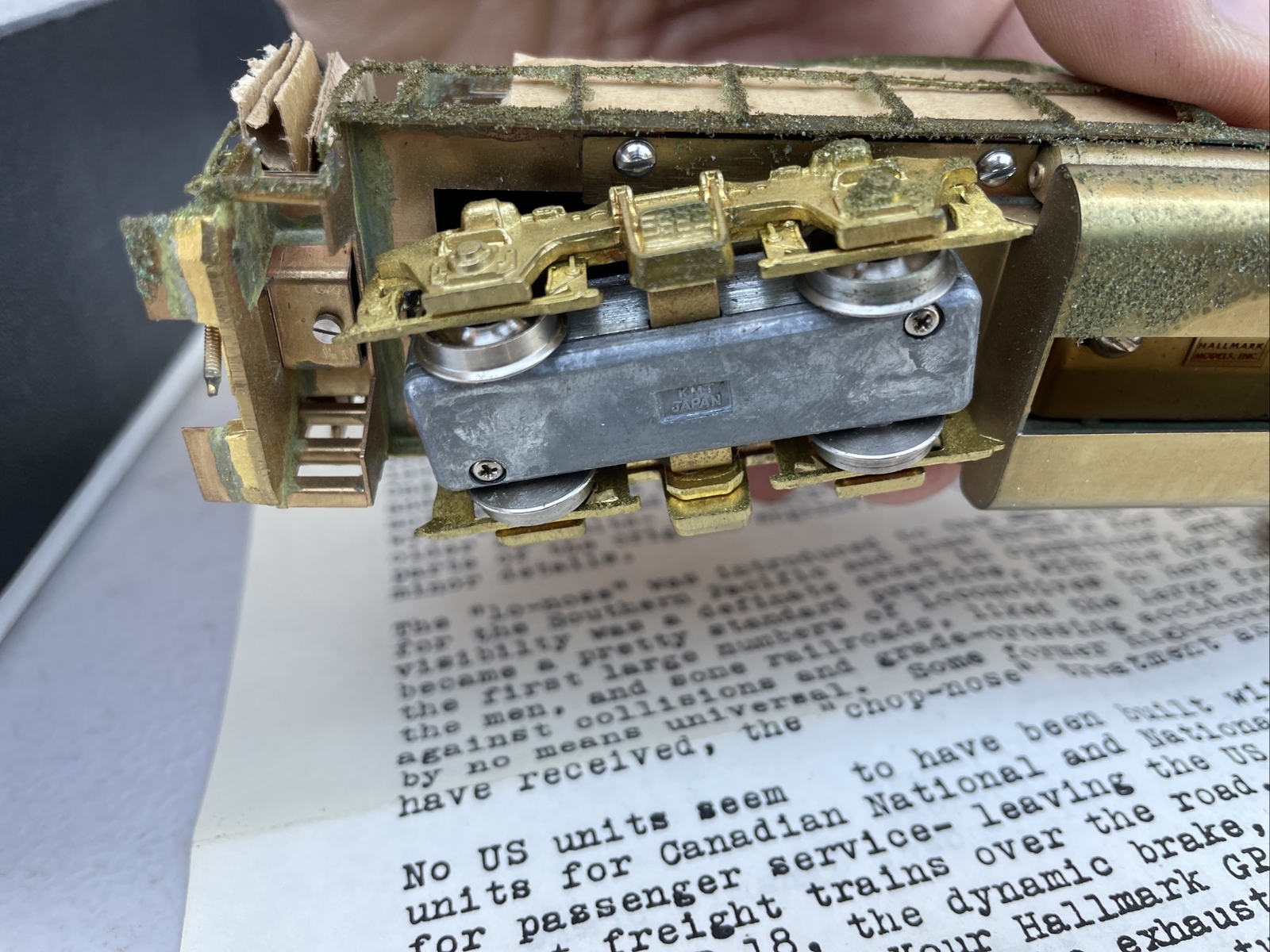 Hallmark Models BRASS EMD GP-18 Low Hood Diesel Locomotive, W/foam Stains