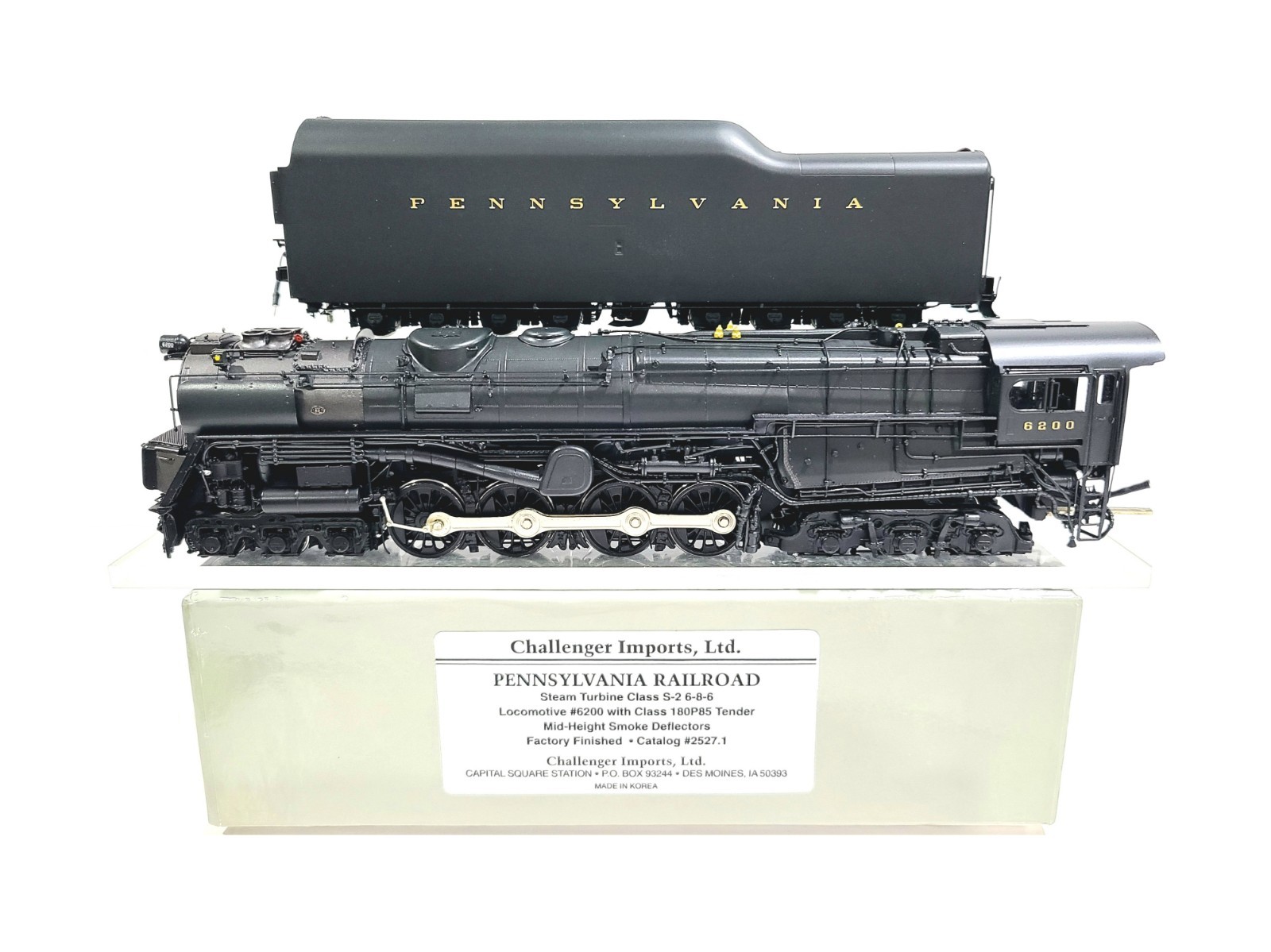 Challenger CIL Samhongsa PRR S-2 6-8-6 Pennsylvania #6200 HO Brass Model #2527.1