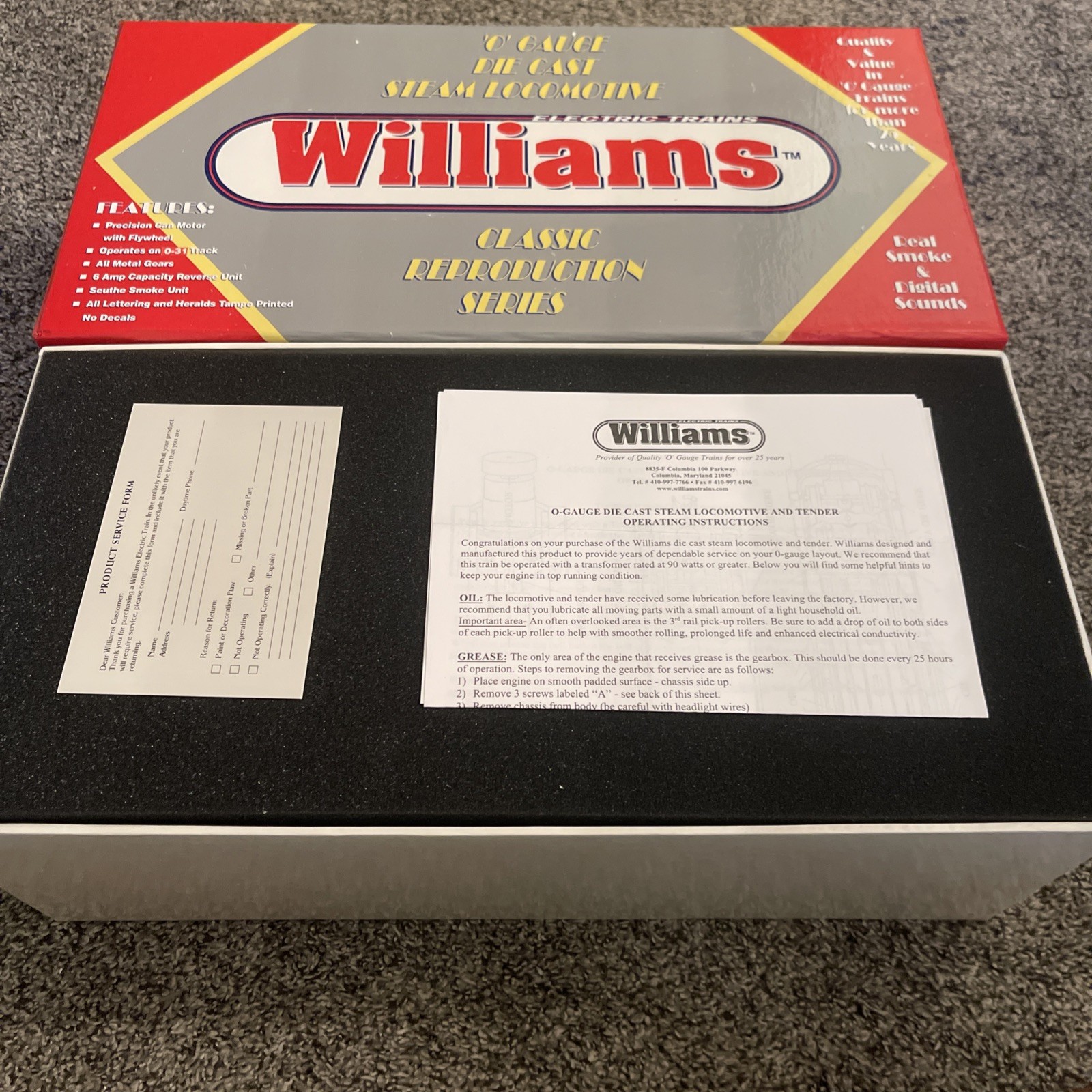Williams Berkshire 2-8-4 w. Digital Whistle & Bell – Berk #106 Undercoated.