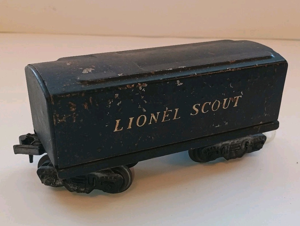 Postwar Lionel O Gauge Lionel Scout Tender Metal Tin Plate Black