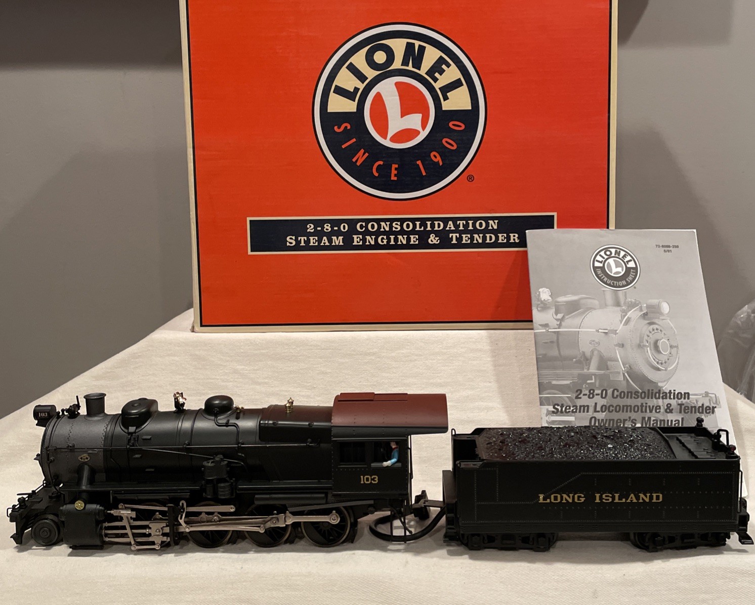 Lionel Long Island 2-8-0 Consolidation Steam Engine & Tender 6-38036 TMCC