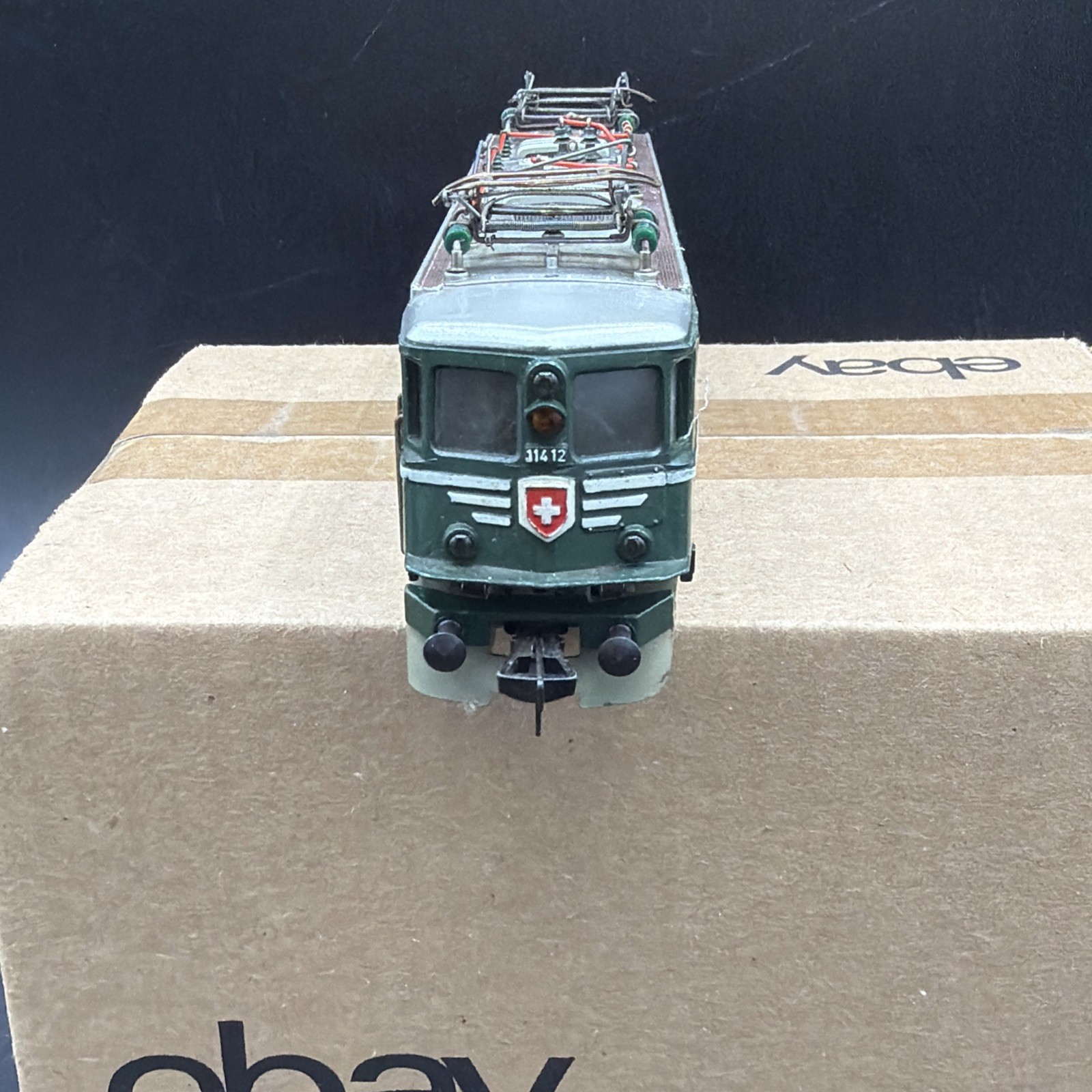 READ Vintage Early Fleischmann HO Scale Dual Motor DC SBB CFF 11412 Locomotive