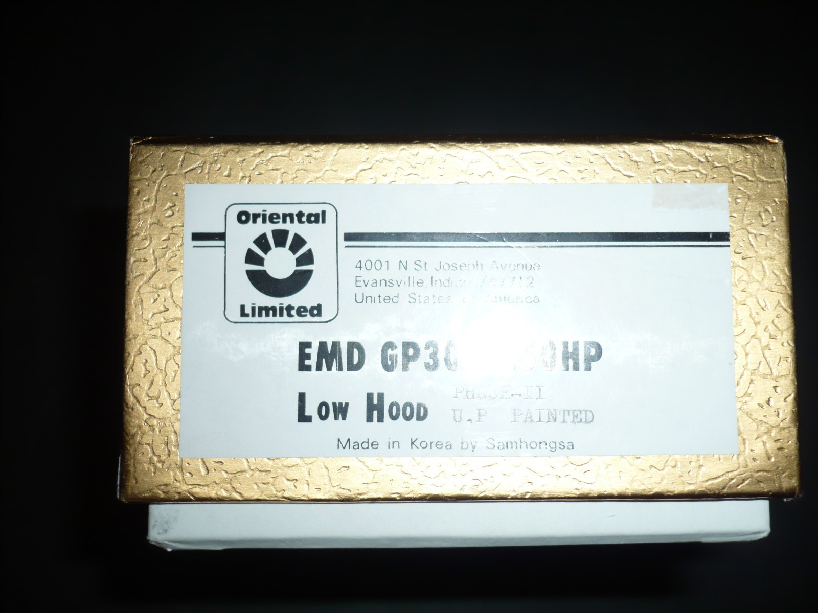 HO Brass Oriental EMD GP30 Union Pacific Diesel F/P NEW.