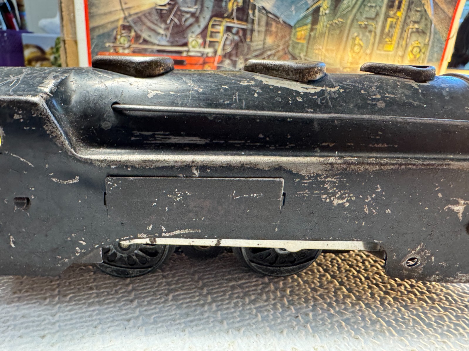 🚂 O SCALE- MARX – VINTAGE “COMMODORE” 0-4-0 LOCO. TANK & BOXCARS -TIN 💥L2504