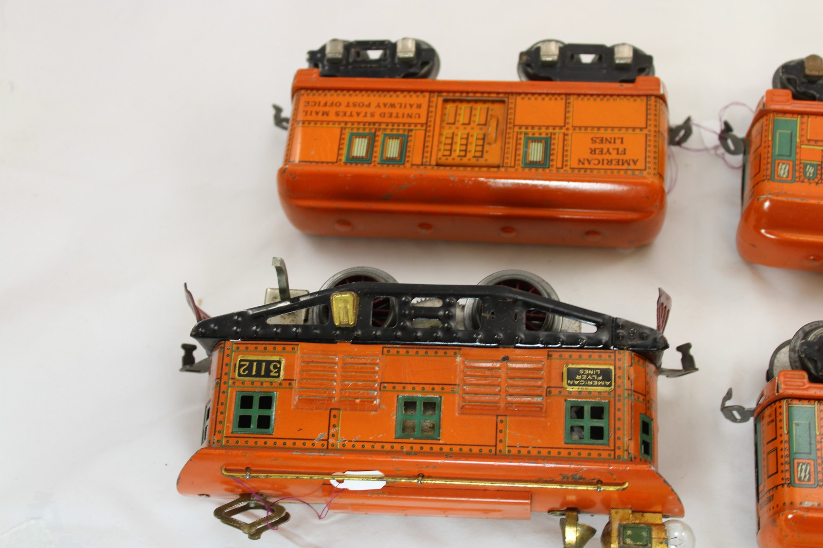 O Gauge – Pre-War American Flyer – Paul Revere Boxcab Set – Orange