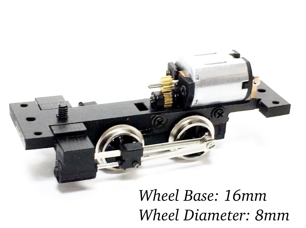 N/HOn30/HOe/009 0-4-0 Steam Locomotive Power Drive Chassis 16mm/8mm H0e Engine