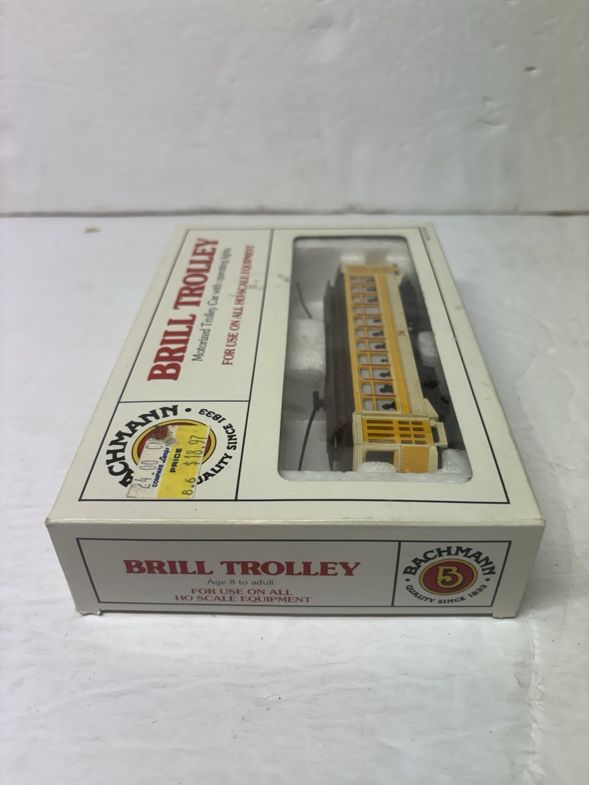 Bachmann Brill Trolley #61048 Lighted HO Scale Yellow #36