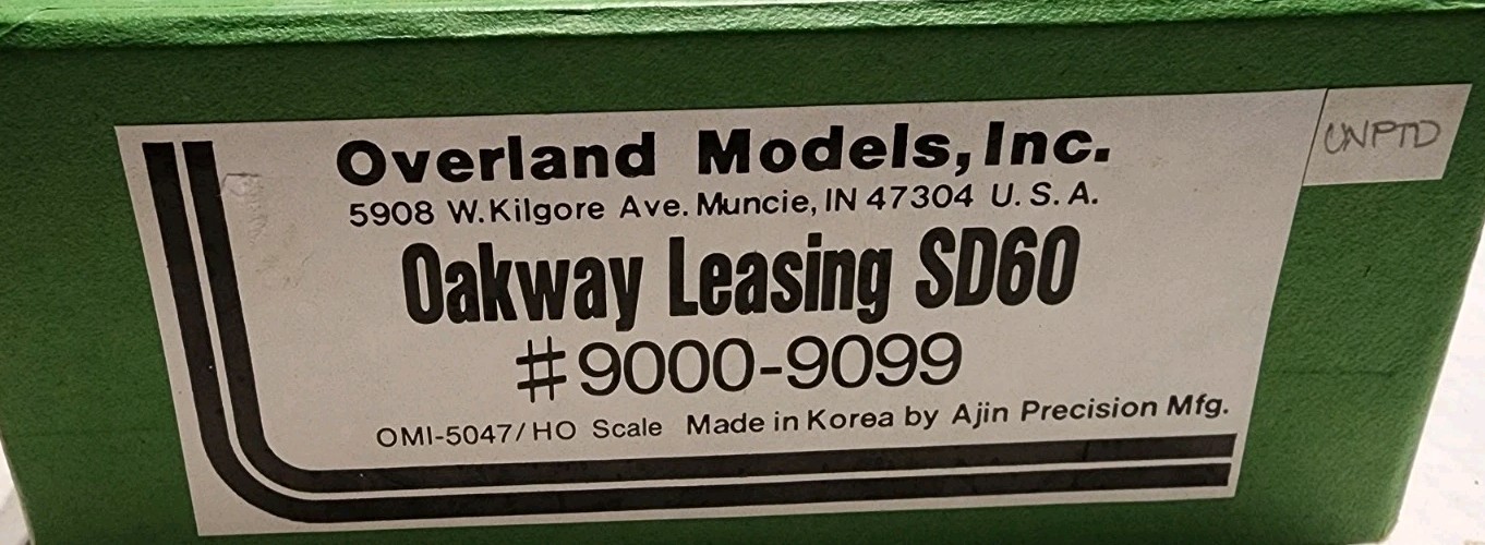 Overland Models HO Scale Brass SD60 Diesel Engine UNDECORATED