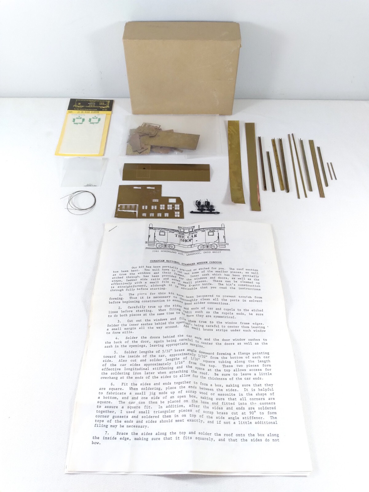 HO Brass Train The Car Shop CN Caboose Brass Kit #104