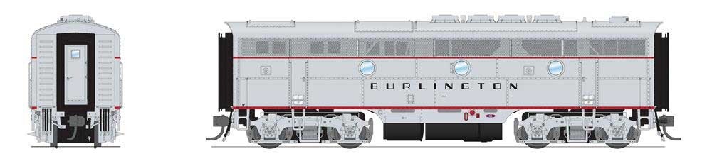 Broadway HO 8171 EMD F3 B – Sound and DCC – Chicago, Burlington & Quincy #9961B