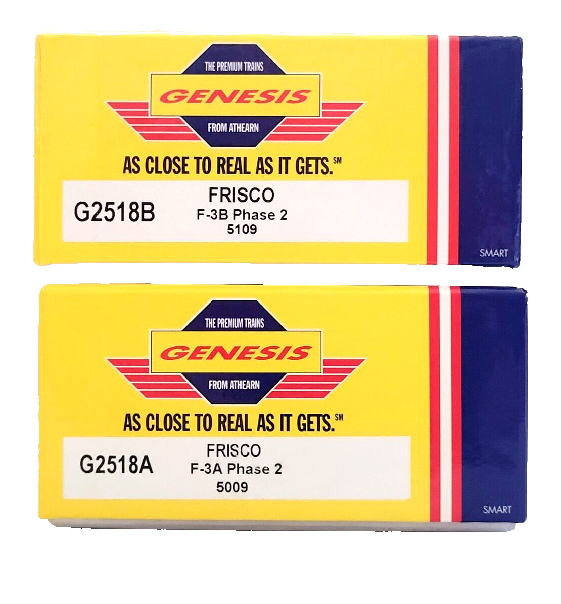 Athearn Genesis 2518 HO Scale F3 A/B Phase II Frisco #5009/5109 Tested New