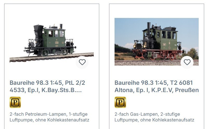 KM1 Spur 0 1:45 Digital Steam Locomotive BR 98.3 Sound Various Variants For Lenz