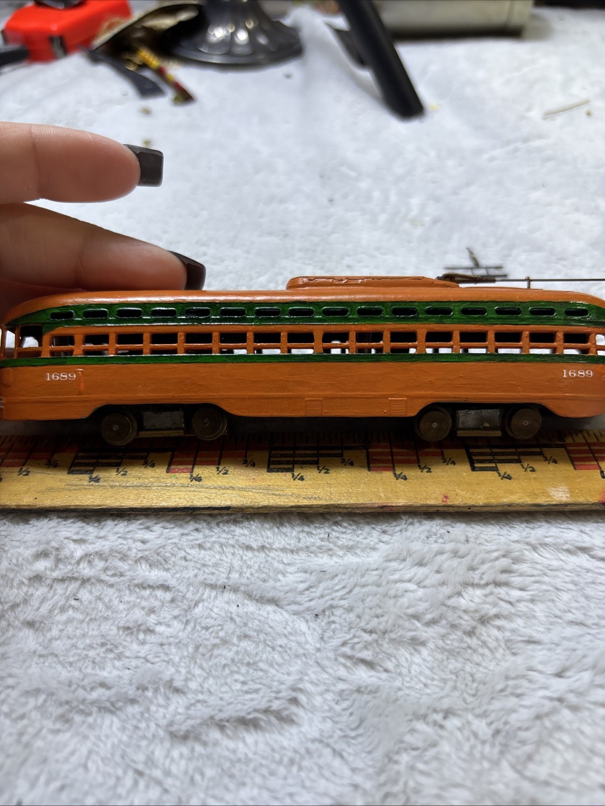 Vintage HO Scale DieCast PCC Streetcar Custom Paint