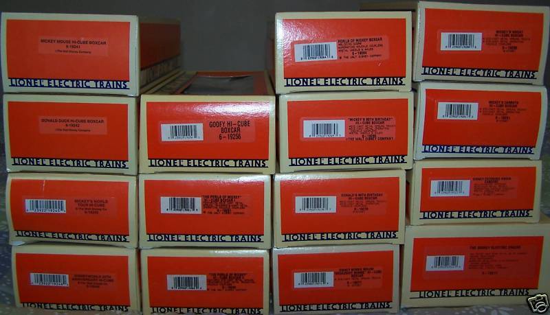 LIONEL DISNEY 1991-1996 MICKEY MOUSE EXPRESS 15-PIECE O/027-GAUGE TRAIN SET C-8